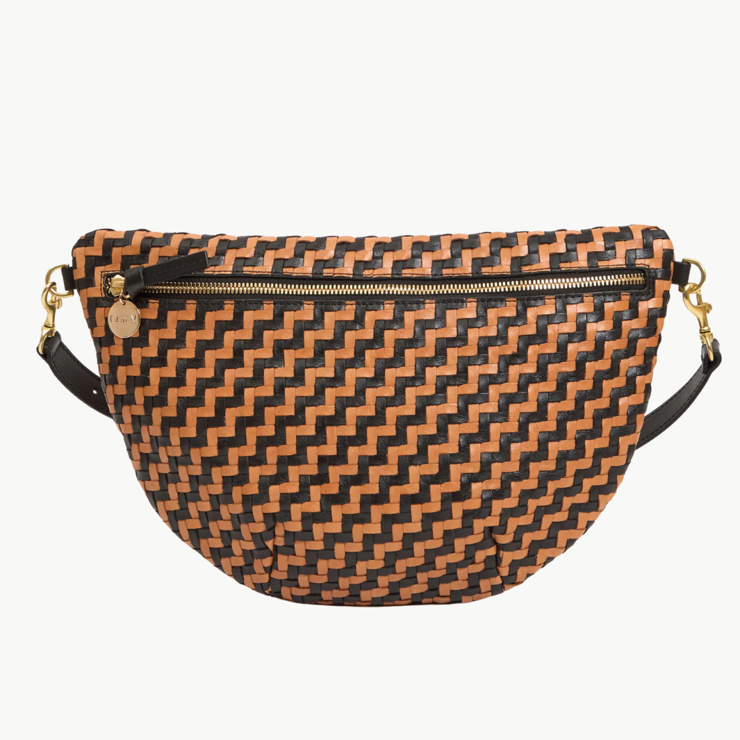 Clare V GRANDE FANNY WOVEN ZIG ZAG at Romi Boutique