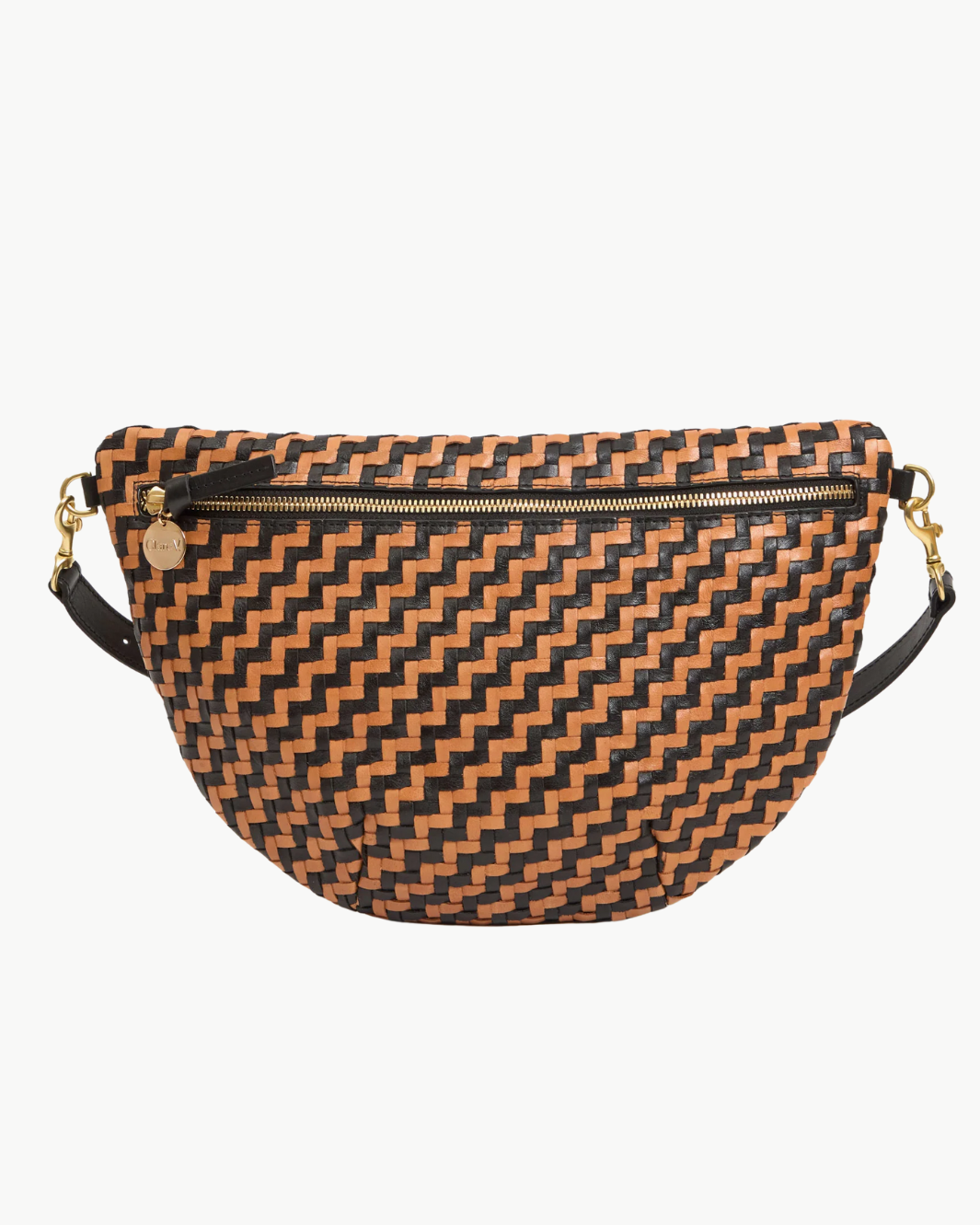 GRANDE FANNY WOVEN ZIG ZAG IN BLACK/NATURAL - Romi Boutique