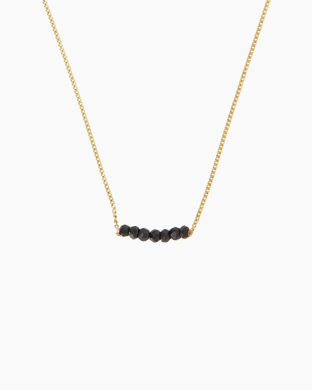 DAINTY NECKLACE IN BLACK SPINEL - Romi Boutique
