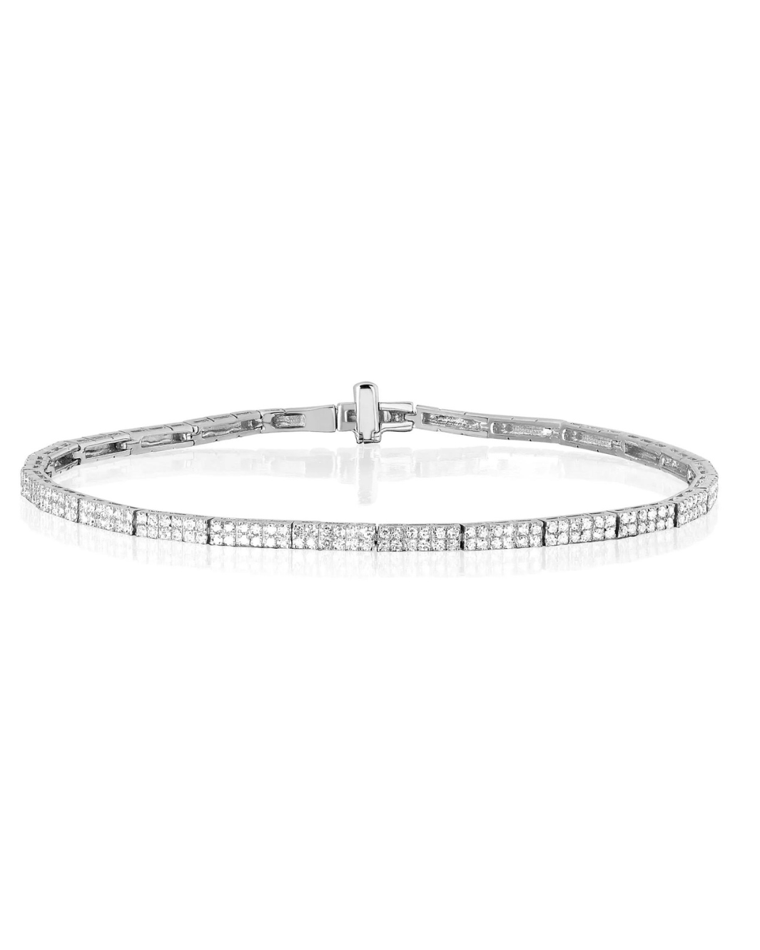 Diamond Double Row Eternity Bracelet