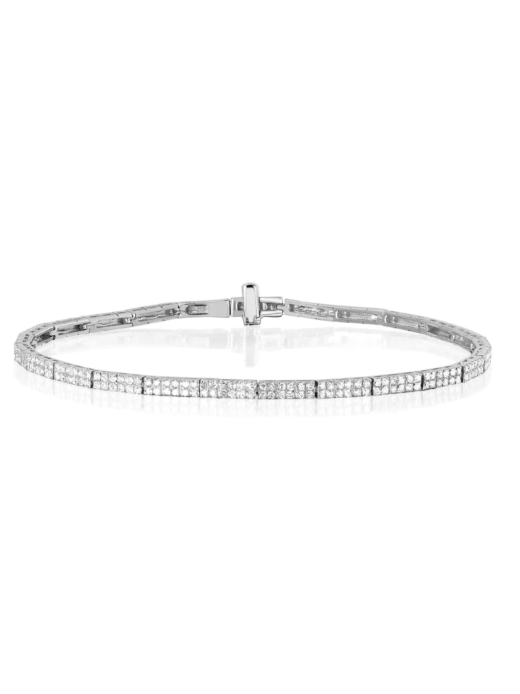 Diamond Double Row Eternity Bracelet