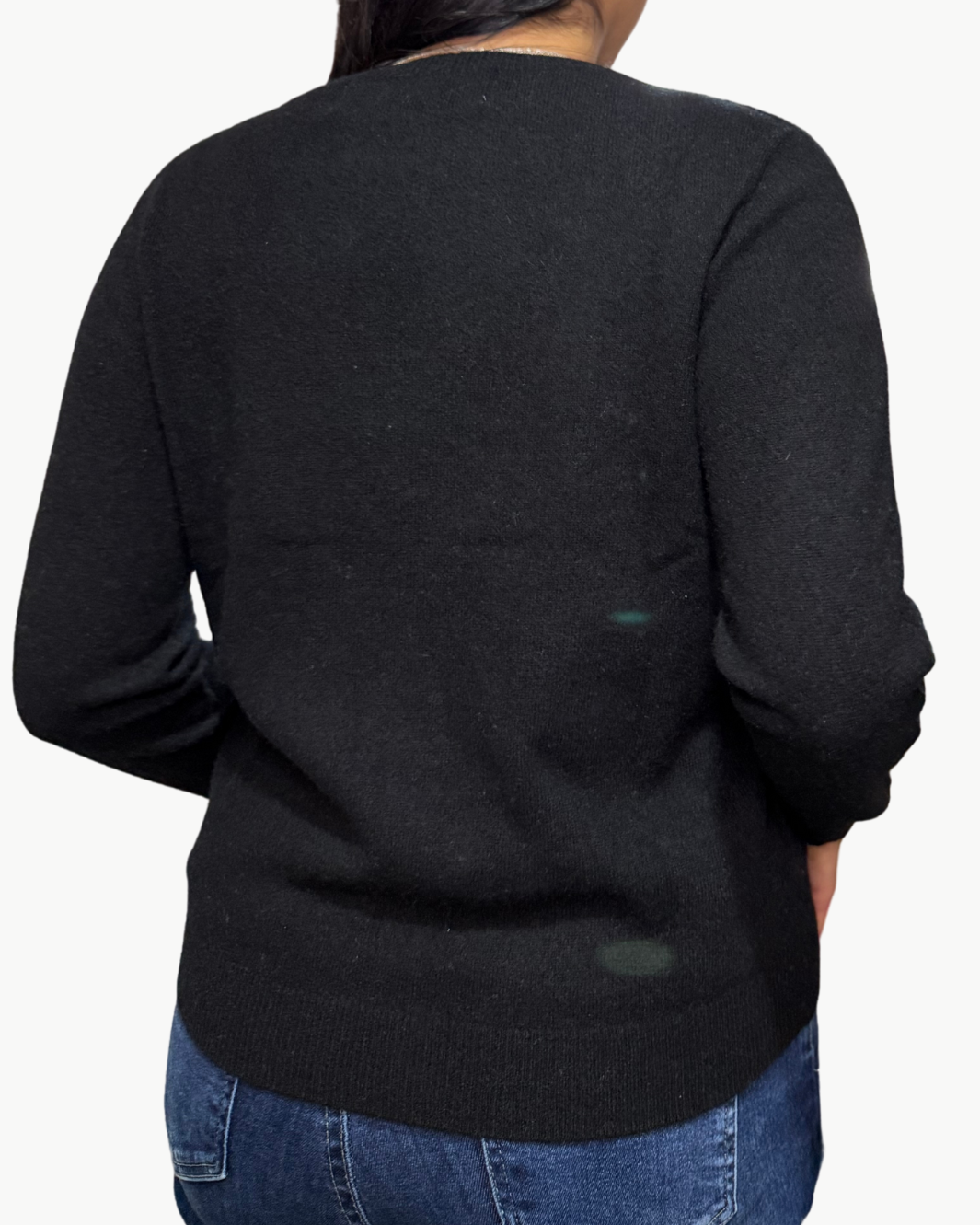 OHANA CASHMERE CREW IN BLACK/RED