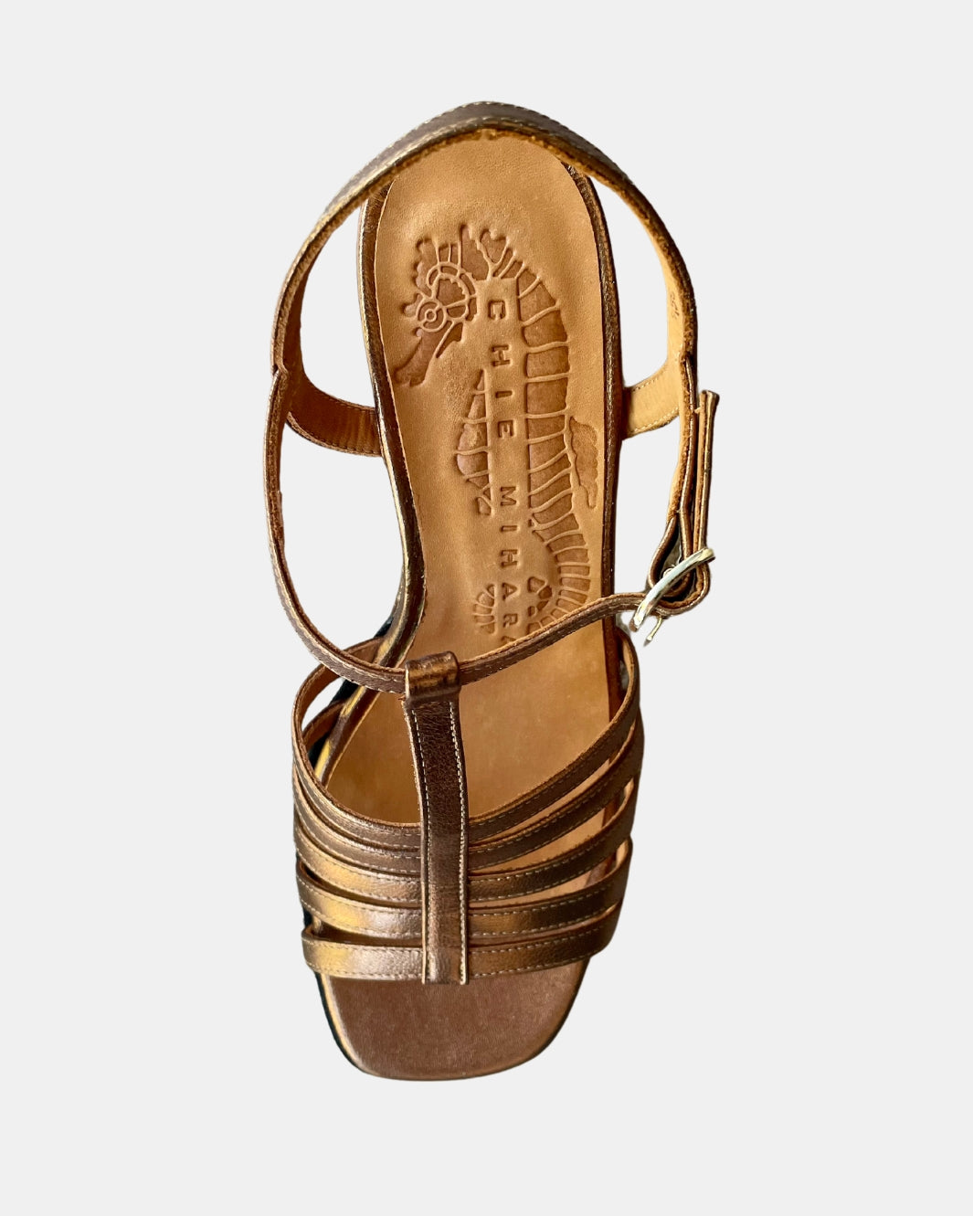 Chie Mihara GENIAL SANDAL IN COPPER at Romi Boutique