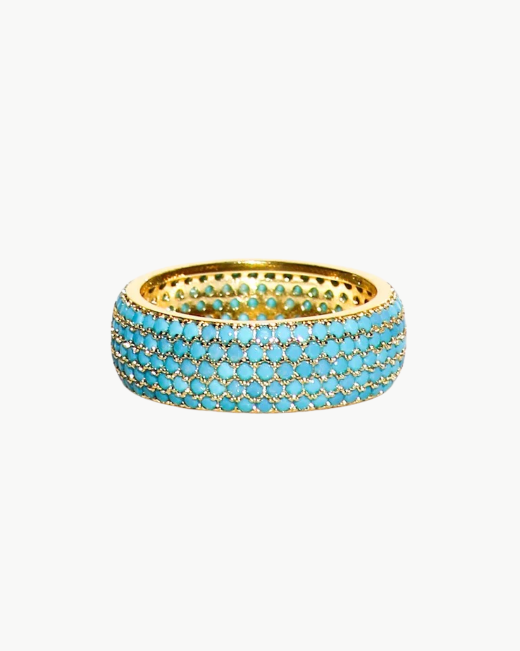 Native Gem MINI BILLIONAIRE RING IN TURQUOISE at Romi Boutique