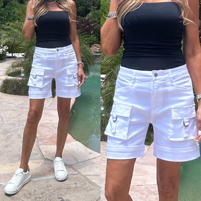 KIM CARGO SHORT IN WHITE