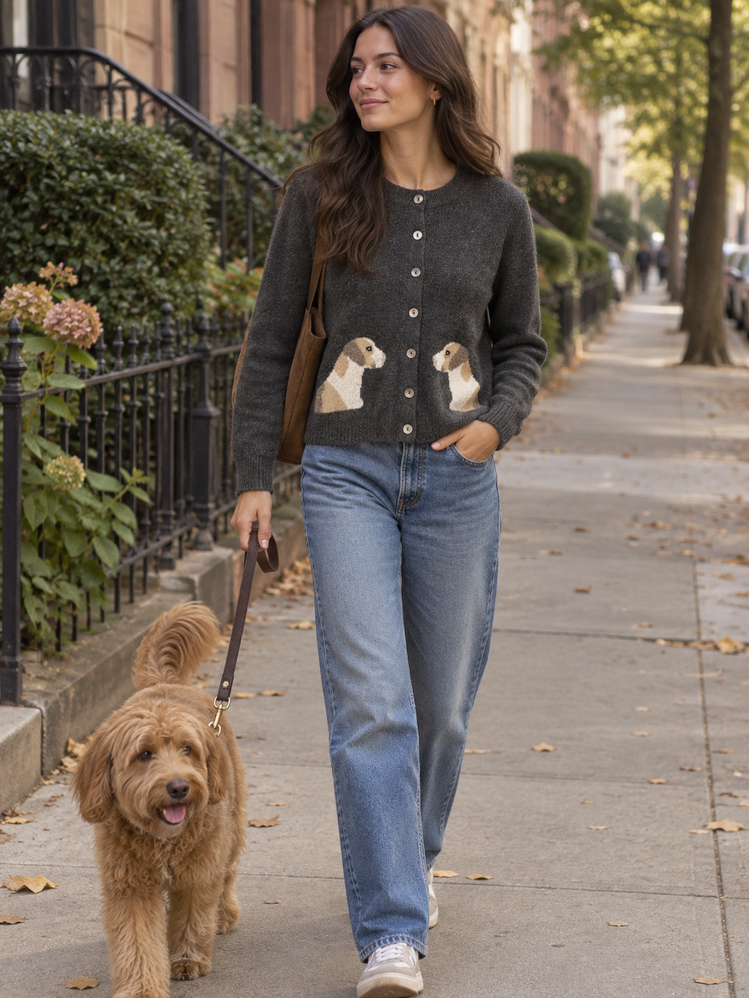 Autumn Cashmere Dog Cardigan at Romi Boutique