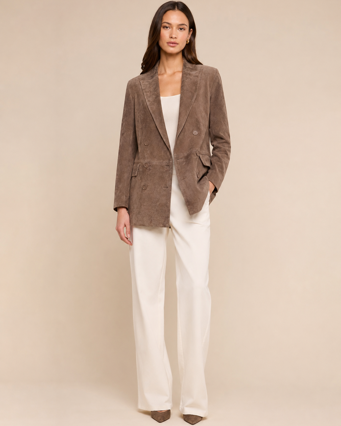 Aimee Oversized Suede Blazer