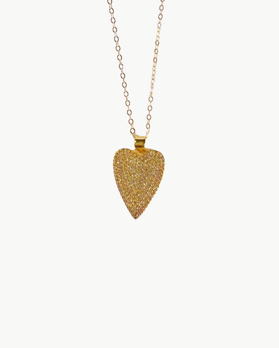 ONE LOVE HEART CZ NECKLACE IN GOLD FILLED
