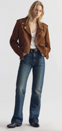 Nili Lotan Evel Biker Suede Jacket at Romi Boutique