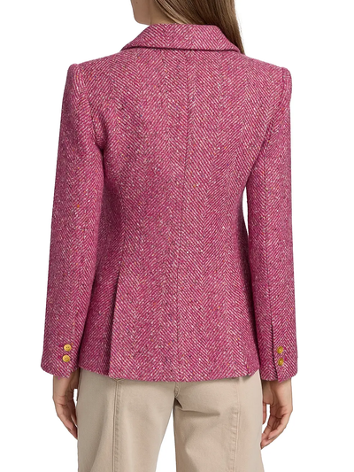CHAMBERLAIN BLAZER IN PINK MULTI HERRINGBONE