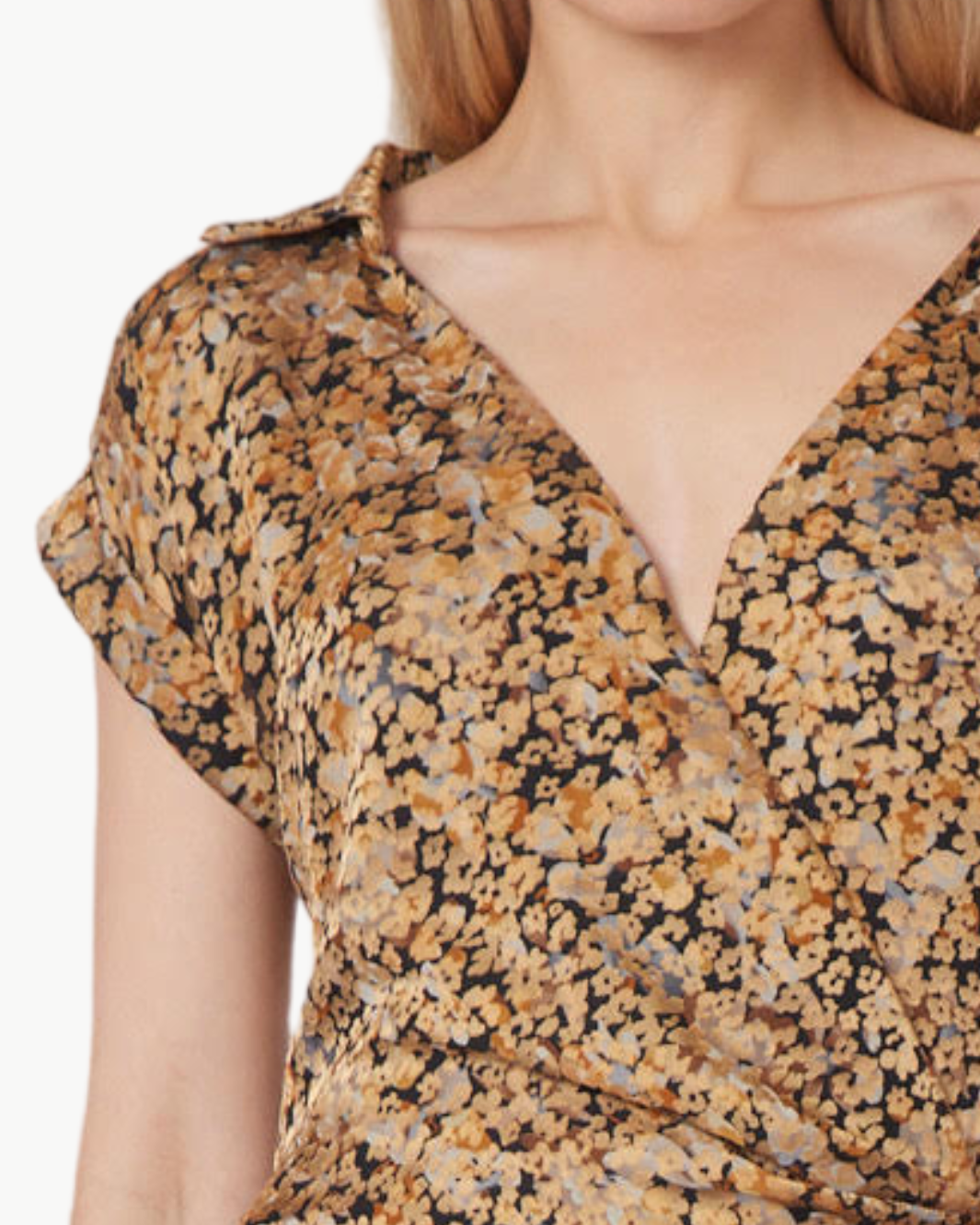 KALI DRESS IN GOLD DUSTED PRINT