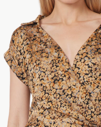 KALI DRESS IN GOLD DUSTED PRINT