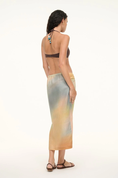 PORTO LINEN SKIRT IN PASTEL CLOUDS
