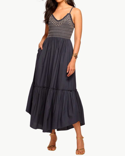 LUCIA DRESS IN SPRING NAVY
