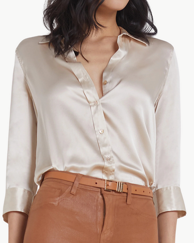 DANI 3/4 SLEEVE BLOUSE IN CHAMPAGNE - Romi Boutique