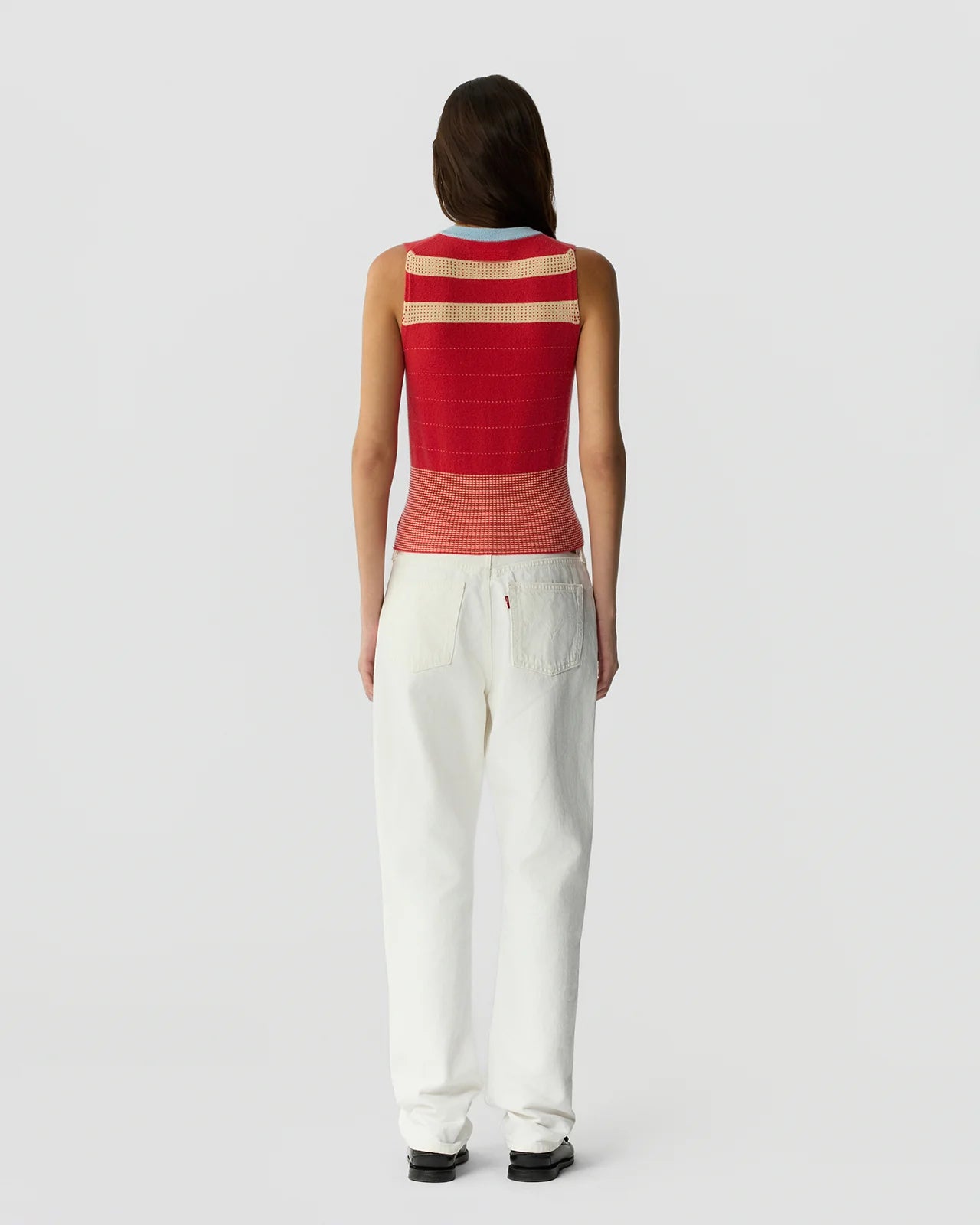 Guest In Residence COLLEGIATE STRIPE VEST at Romi Boutique