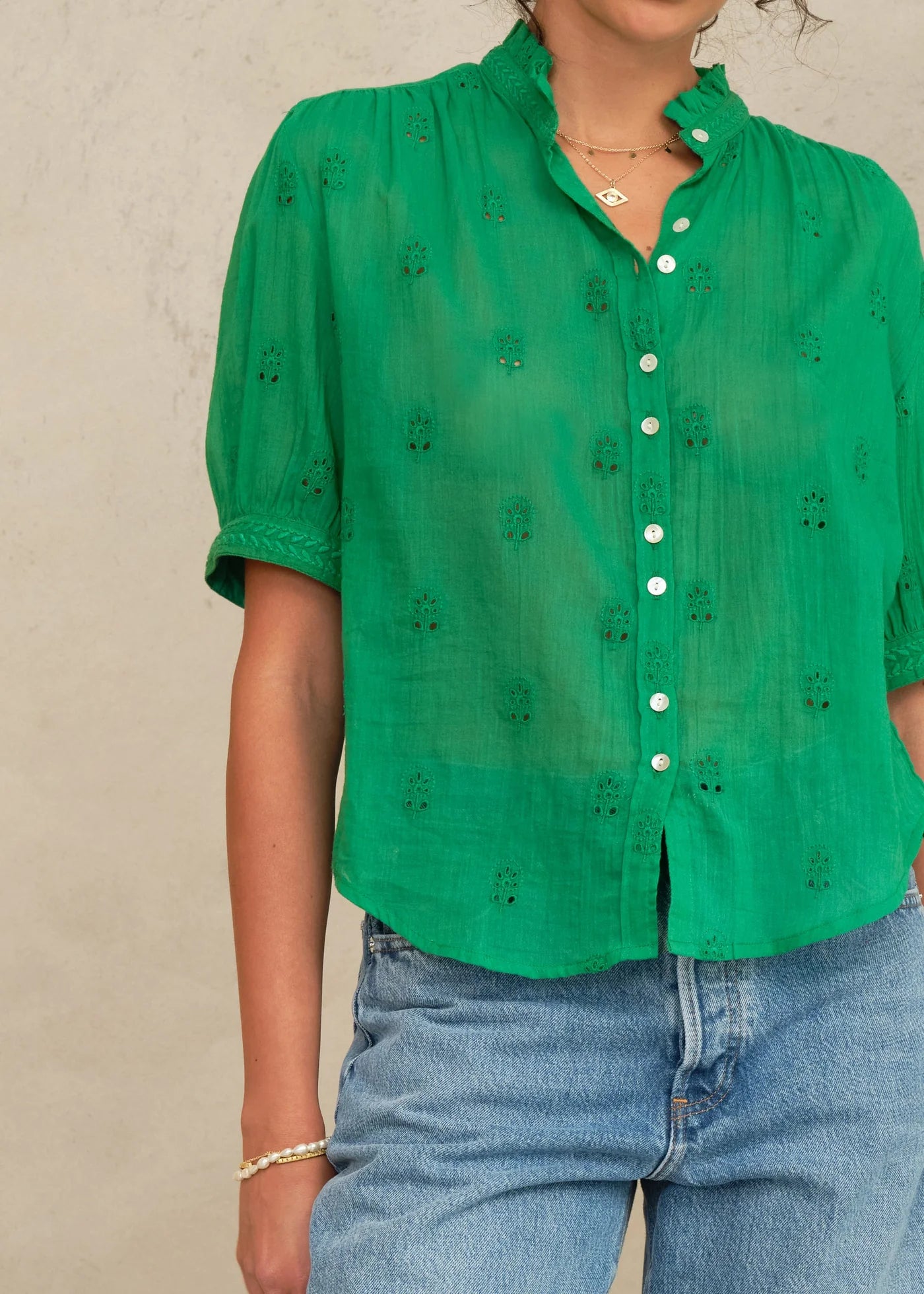 Mabe Frani Short Sleeve Top at Romi Boutique