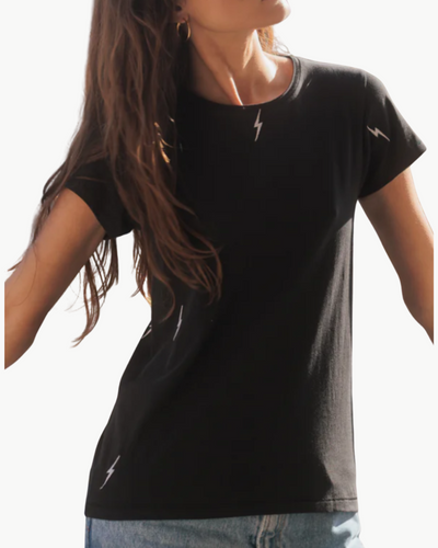 BOLT EMBROIDERED T-SHIRT IN BLACK