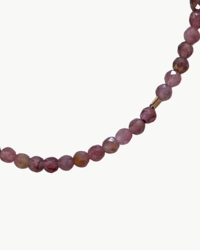 SEMIPRECIOUS BRACELET IN MAUVE TAUPE