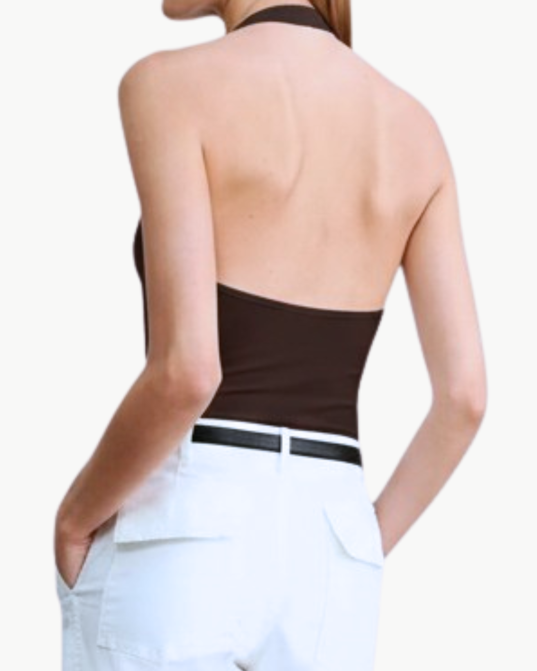 BRITT HALTER TOP IN COCOA