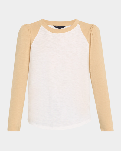 MASON BASEBALL TEE IN WHITE/STONE