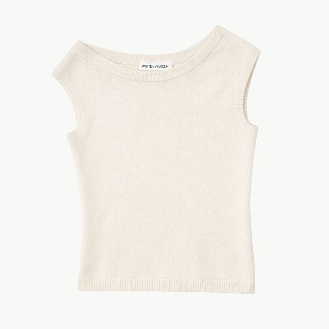 White & Warren CASHMERE OFF SHOULDER TOP at Romi Boutique