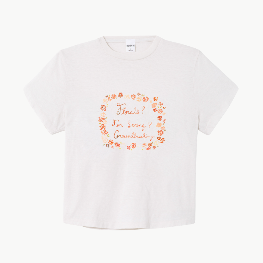 Re/Done 1950s Boxy Tee Florals at Romi Boutique
