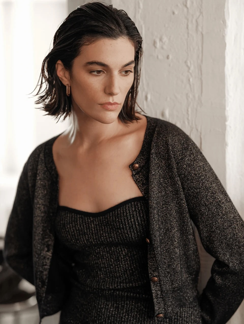W.Cashmere Diana Lurex Sweater at Romi Boutique