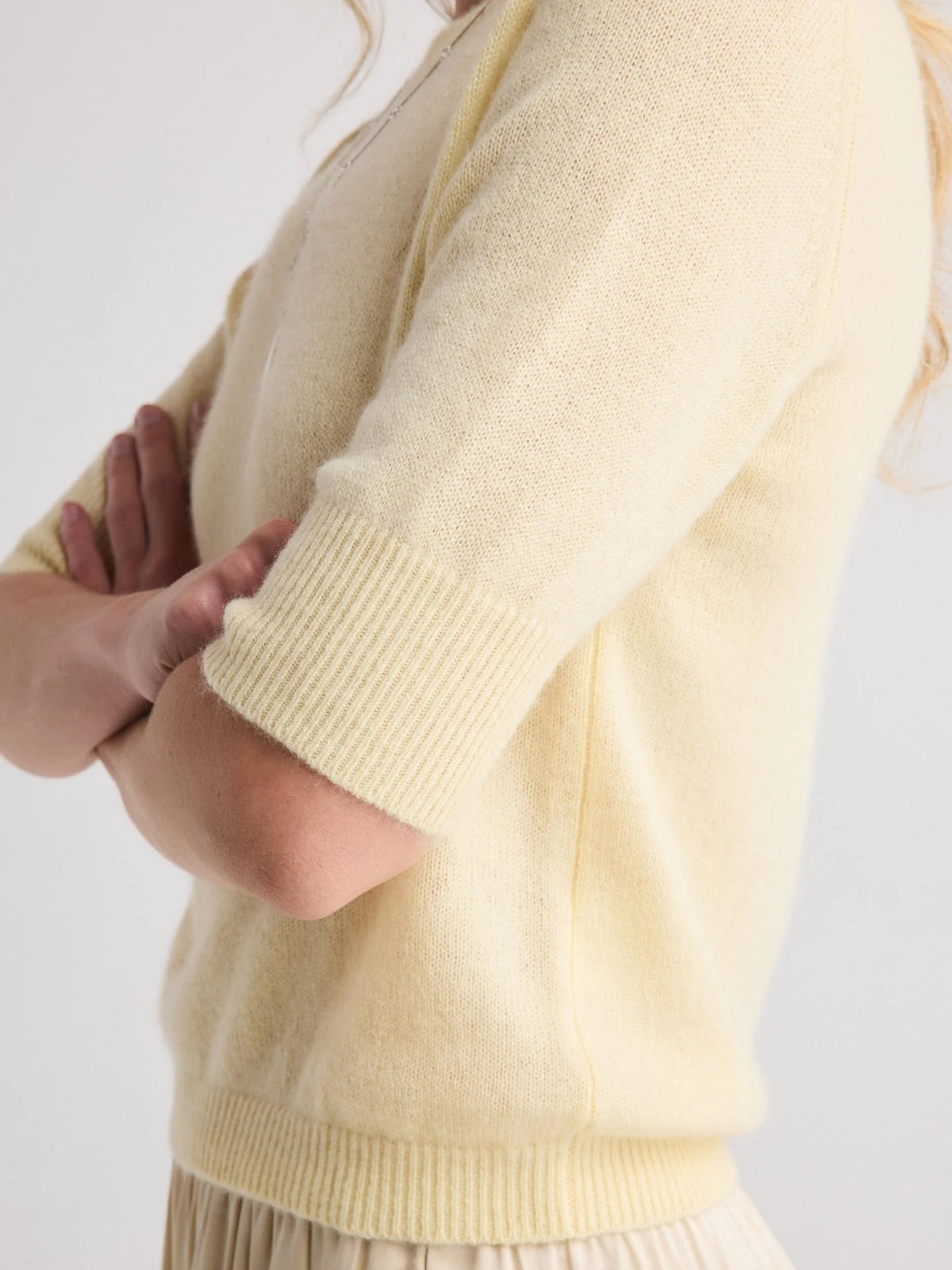 W.Cashmere Celina Short Sleeves Sweater at Romi Boutique