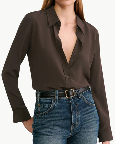 SIMONE SHIRT IN CHOCOLATE BROWN