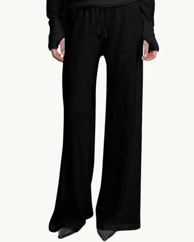 CASHMERE DRAWCORD PANT IN BLACK