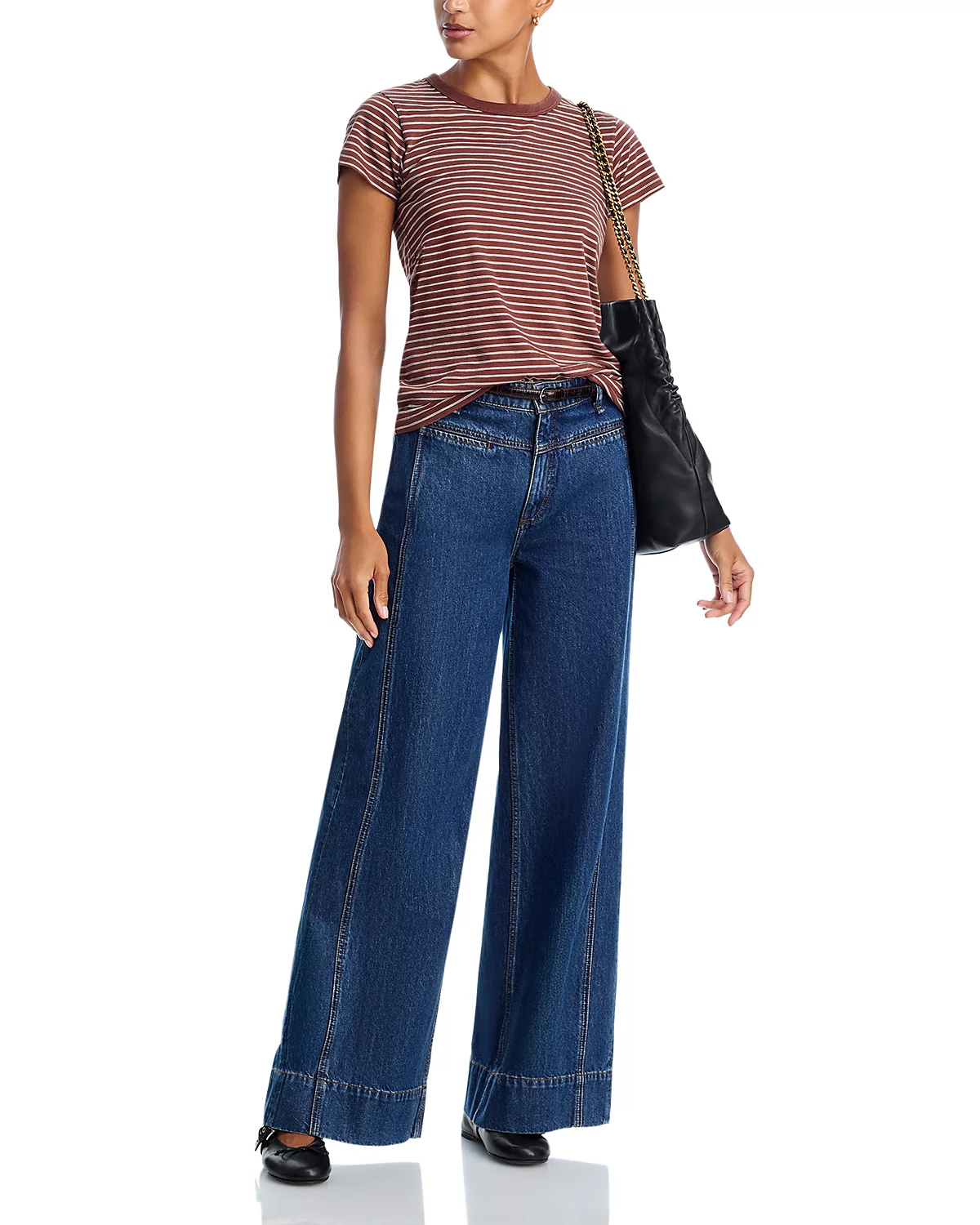 Rag & Bone THE SLUB STRIPED TEE at Romi Boutique