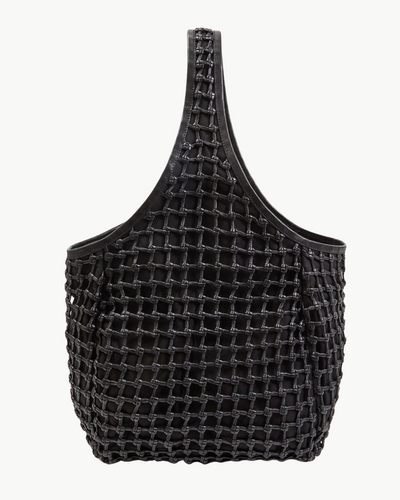 BANDO IN BLACK KNOT WOVEN LEATHER - Romi Boutique