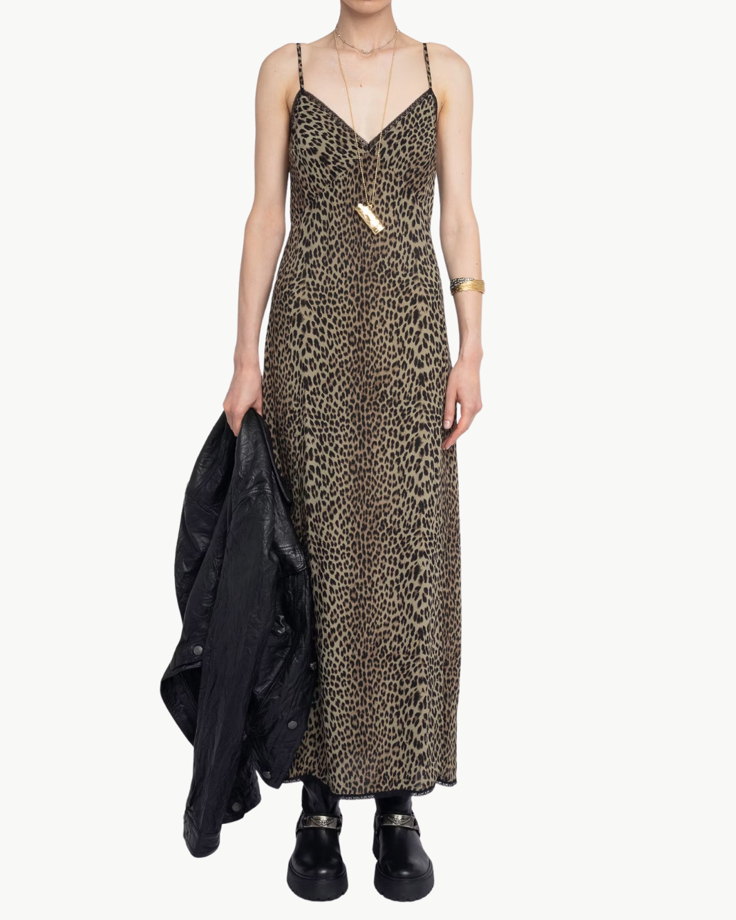RAMELIL DRESS IN LEAVES