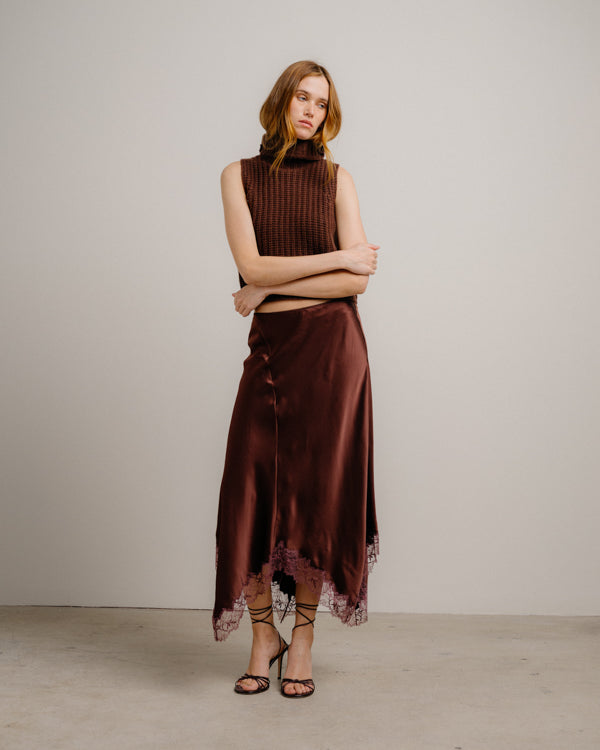 Saige Cropped Cashmere Turtleneck