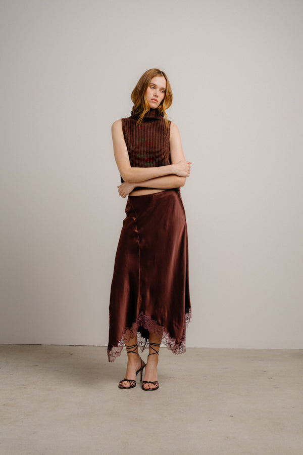 Saige Cropped Cashmere Turtleneck