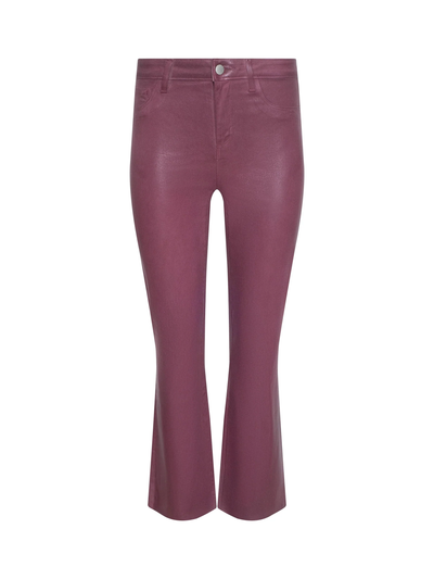 KENDRA CROPPED FLARE IN DEEP MAUVE COATED