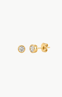 Emerson Stone Solstice Petite Bezel Diamond Studs at Romi Boutique