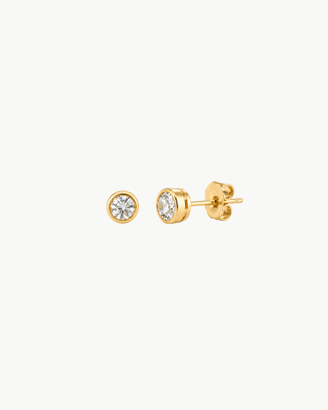 Emerson Stone Solstice Petite Bezel Diamond Studs at Romi Boutique