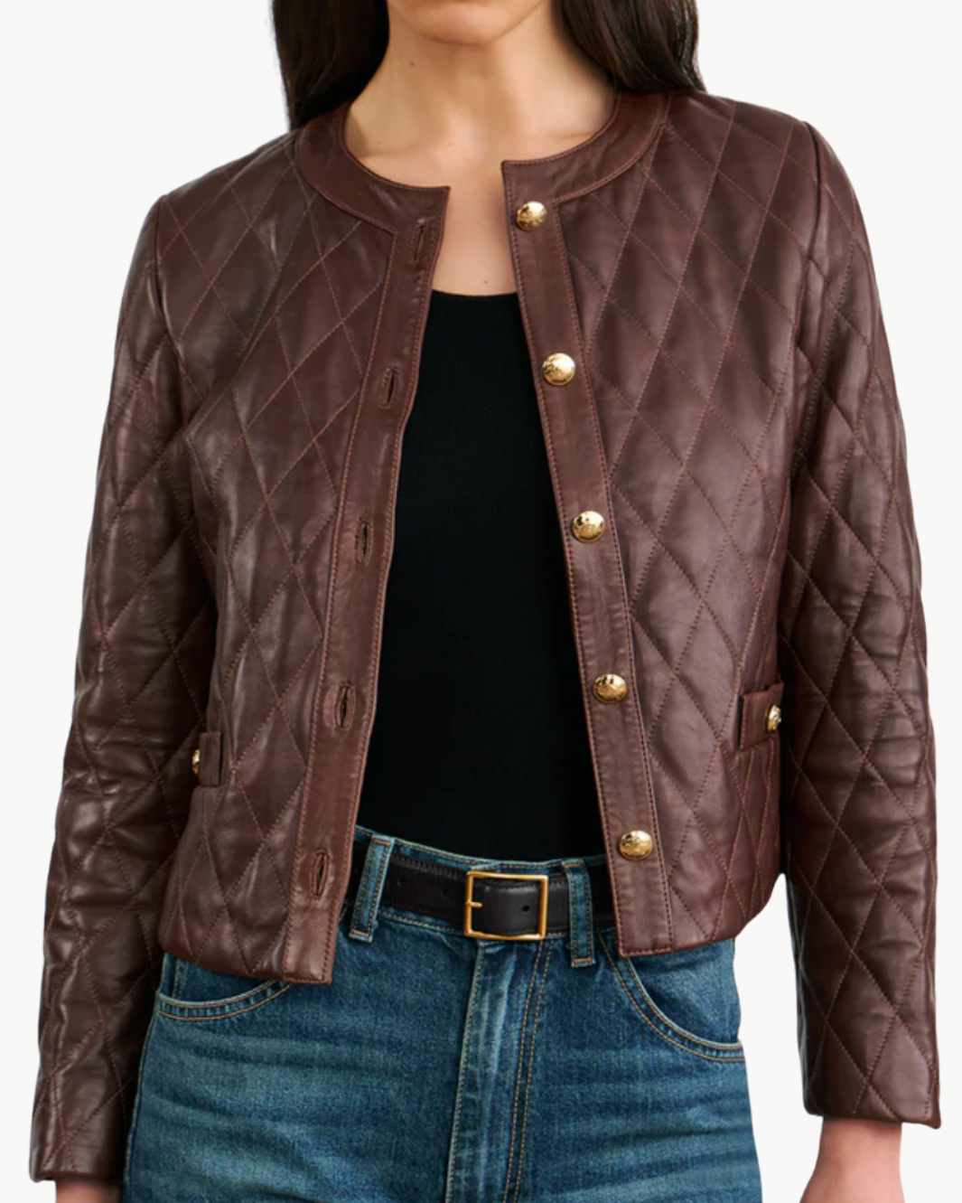 AMY LEATHER JACKET IN BORDEAUX