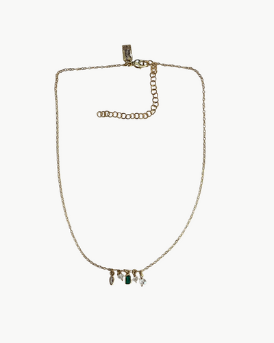 SUNSHOWER NECKLACE IN GREEN ONYX