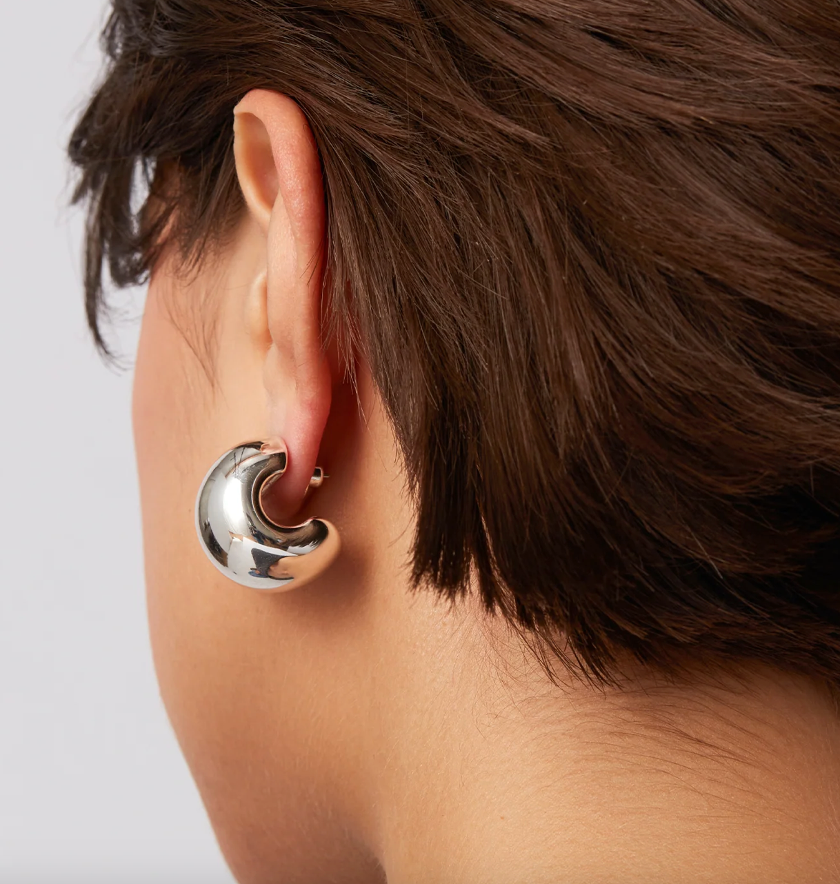 GEMMA HOOPS IN SILVER - Romi Boutique