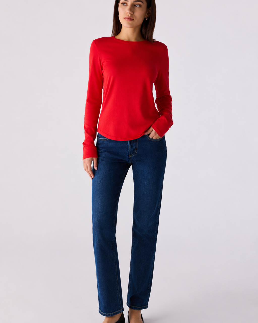 Amo Quinn Long Sleeve Tee at Romi Boutique