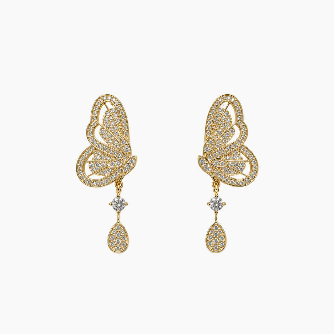 Romi Fancy Butterfly Drop Earrings at Romi Boutique