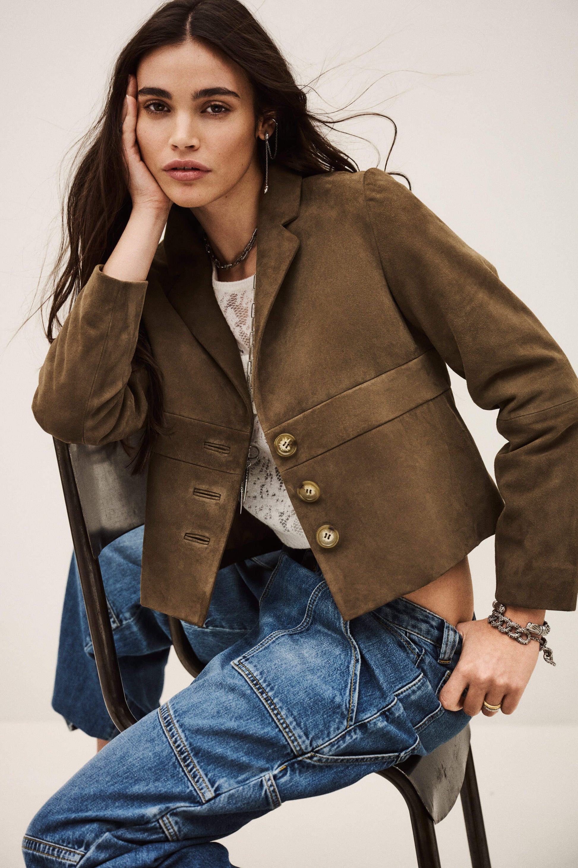 MORFEO SUEDE LEATHER JACKET - Romi Boutique