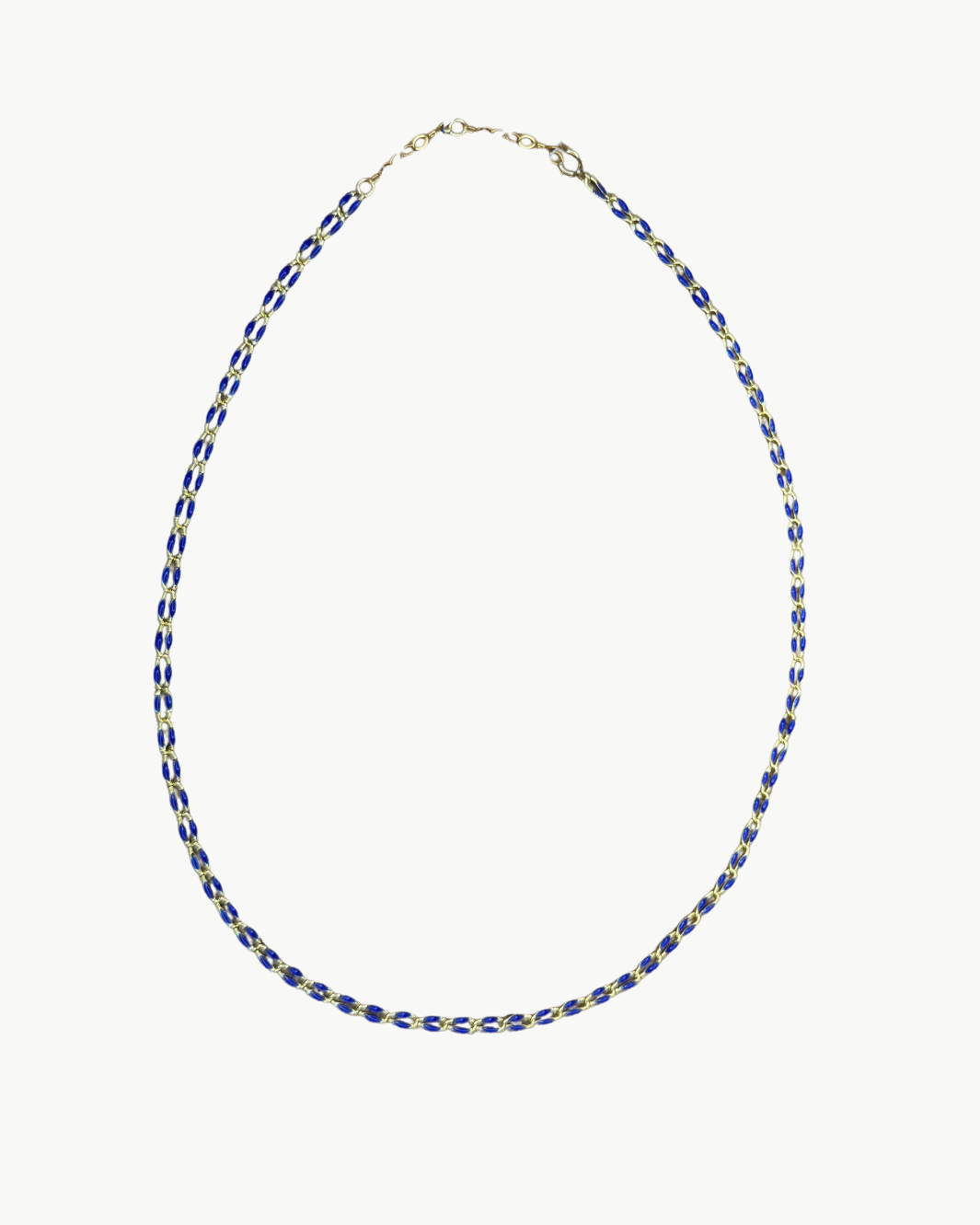 OVAL LINK NECKLACE IN DARK BLUE - Romi Boutique