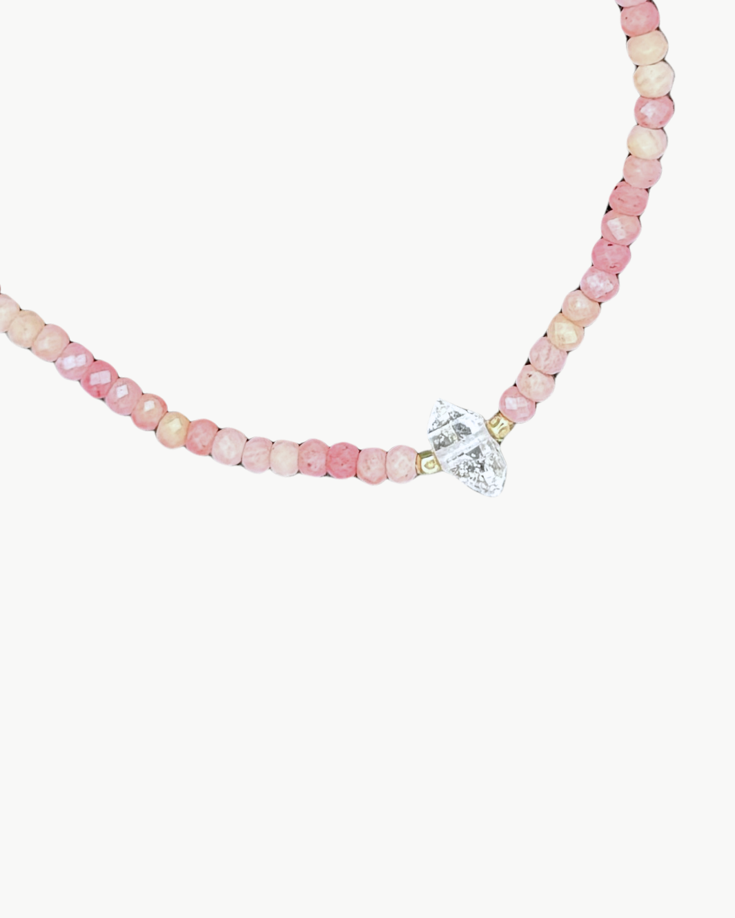 BEADED BRACELET IN DUSTY PINK MULTI