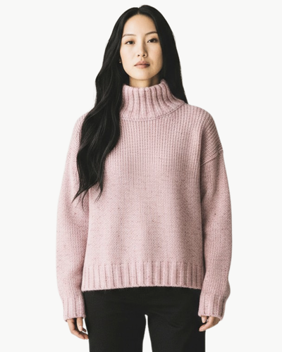 BOXY CHUNKY MOCK IN PINKBERRY