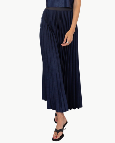 DENIM DELUXE SKIRT IN INDIGO HOLIDAY CUT