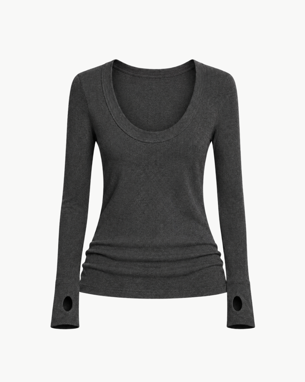 Cashmere Easy Cuffed U Top